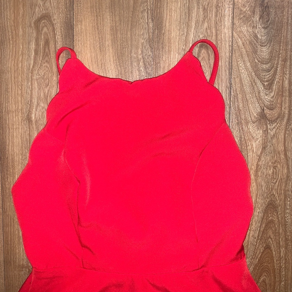 Lulus Play On Curves Red Backless Skater Dress | XS - Picture 7 of 12